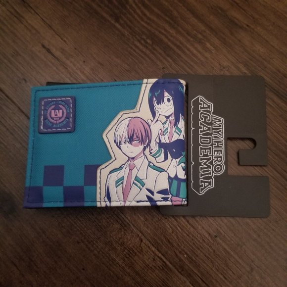 MHA - My Hero Academia Blue Check Bifold Wallet - Picture 3 of 6